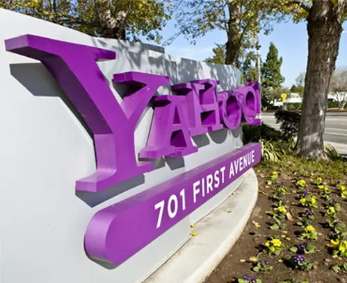 Yahoo company sign