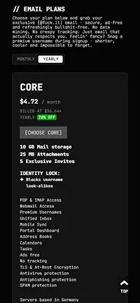 @fuck.it plans mobile screenshot