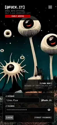 @fuck.it startpage mobile screenshot